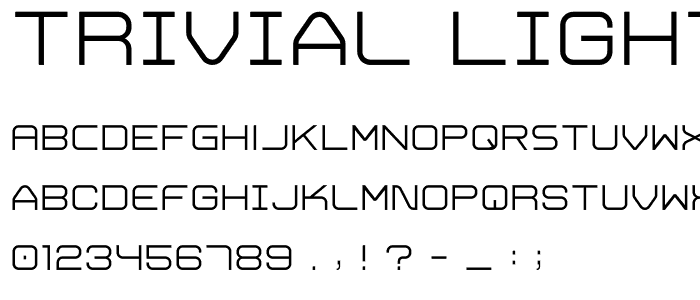 Trivial Light font